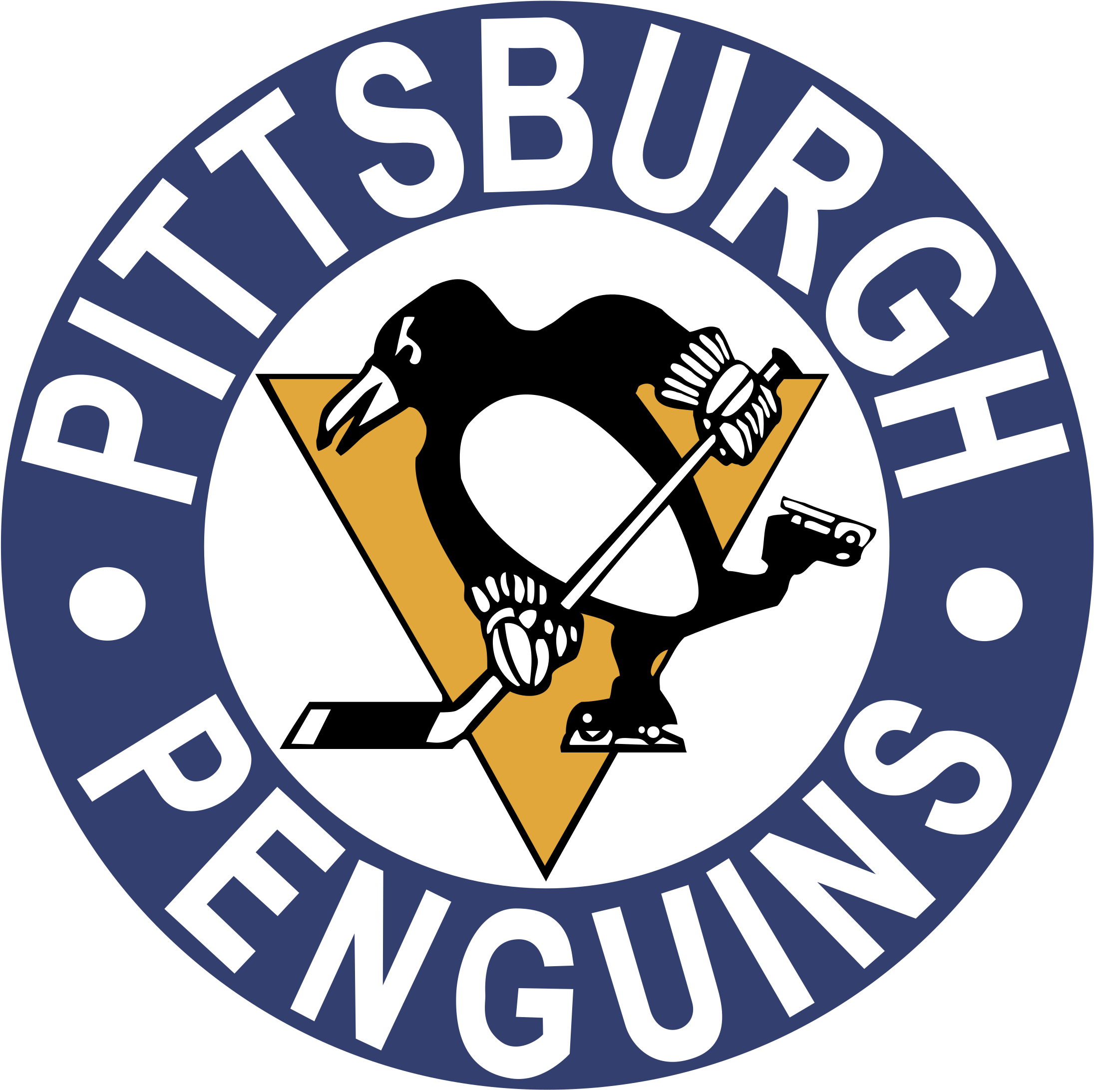 Pittsburgh Penguins Logo Png Transparent - Pittsburgh Penguins Logo Stickers (2400x2400), Png Download