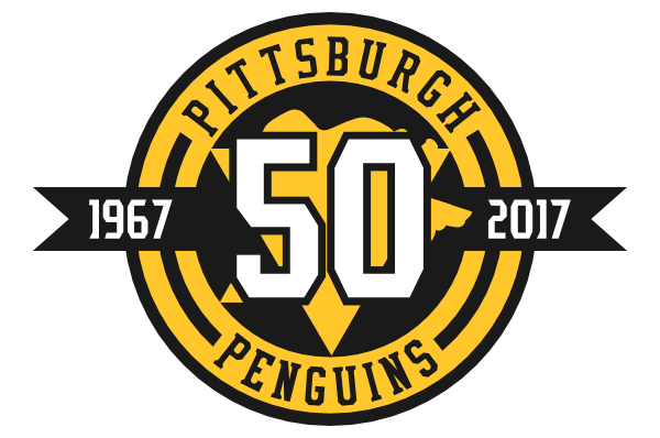 50th Anniversary Pittsburgh Penguins Logo - Pittsburgh Penguins 50 Years (600x398), Png Download