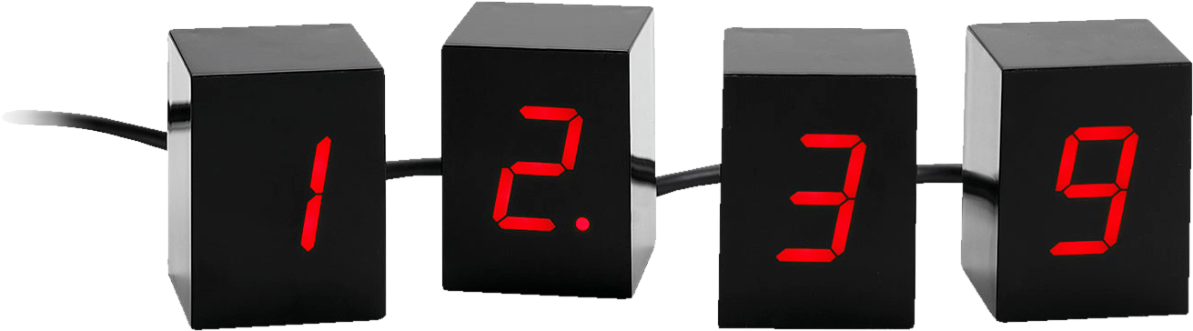 Numbers Led Clock-0 - Clock (1500x1500), Png Download