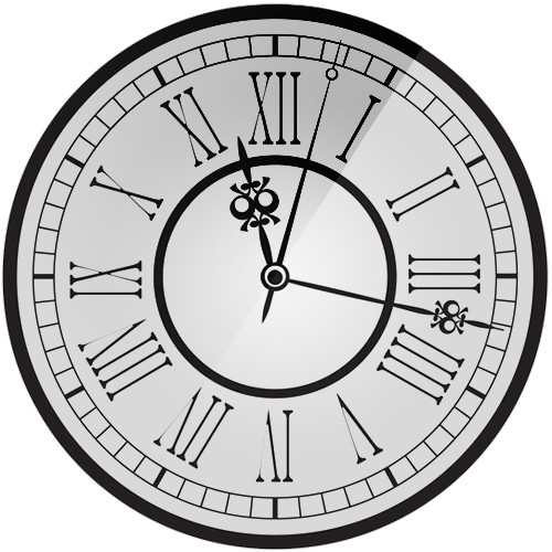 Clock Logo - Vintage Clock Vector Png (500x500), Png Download