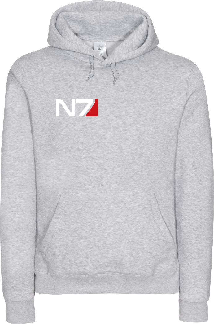 N7 Logo Sweatshirt B&c Hooded (1044x1044), Png Download