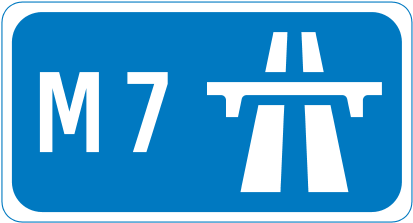M7 Motorway Logo - M1 Motorway Sign (500x250), Png Download