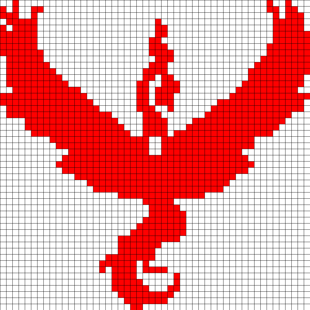 Team Valor Perler Bead Pattern / Bead Sprite - Pokemon Go Team Valor Pixel Art (1050x1050), Png Download