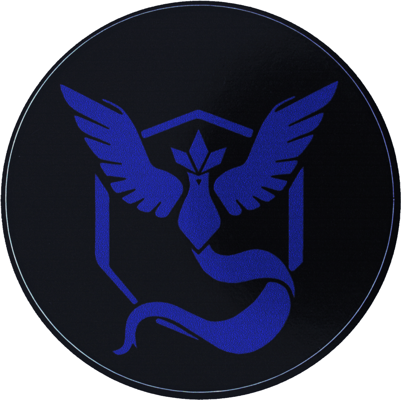 Pokemon Go Team Mystic Black Background - Emblem (1523x1832), Png Download