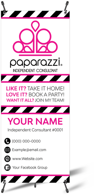 Download Hd Paparazzi Vertical Banner With X Banner Stand