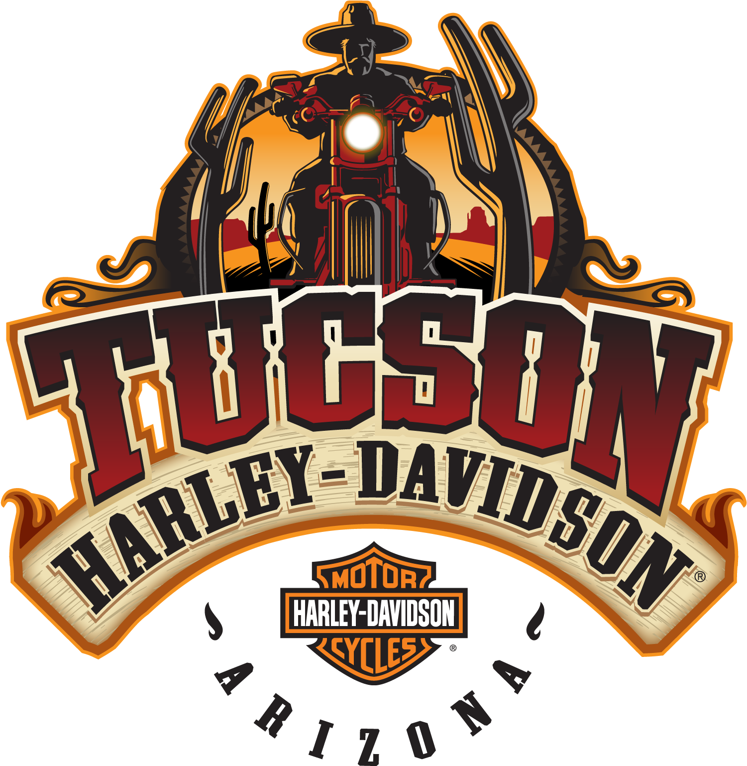 H D Harley Davidson<sup>®</sup> Tucson - Harley Davidson Arizona Logo (1575x1575), Png Download