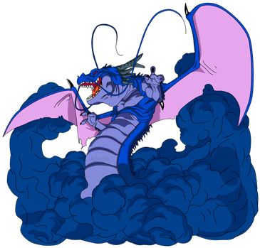 Black Smoke Shenron By Alexiscabo1 - Black Smoke Shenron Png (409x350), Png Download