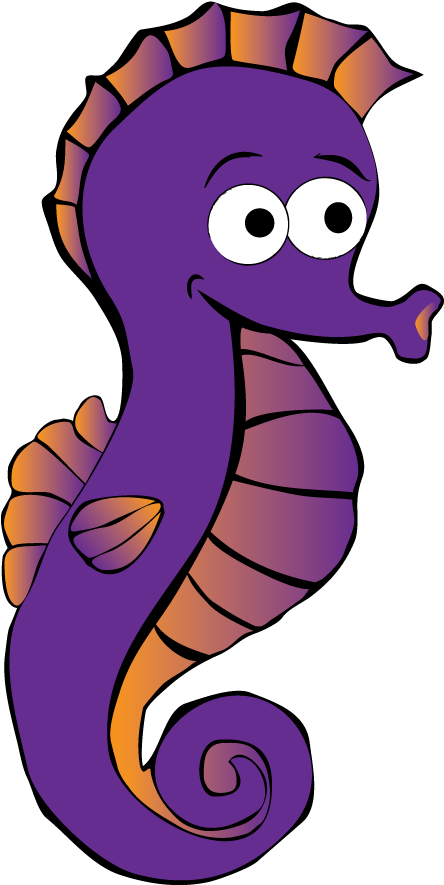 Purple Seahorse Png Picture Freeuse Library - Caballito De Mar Animado (575x916), Png Download