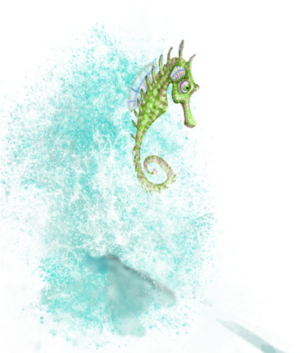Art Direction - Northern Seahorse (450x502), Png Download