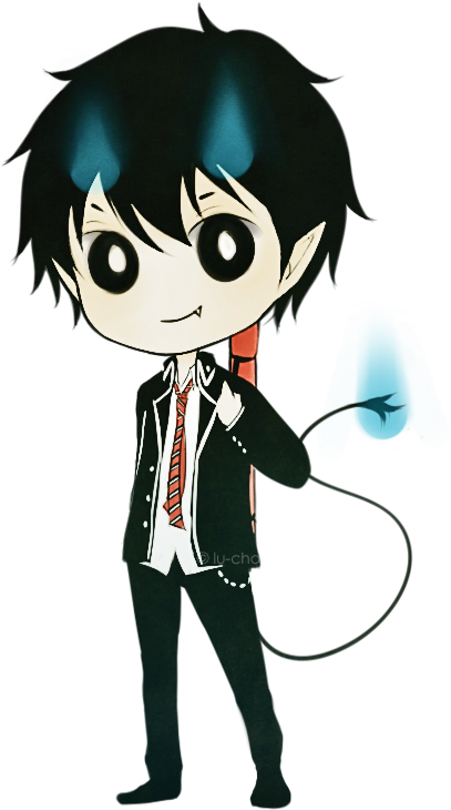 Ao No Exorcist - Chibi Rin Okumura Gif (439x772), Png Download