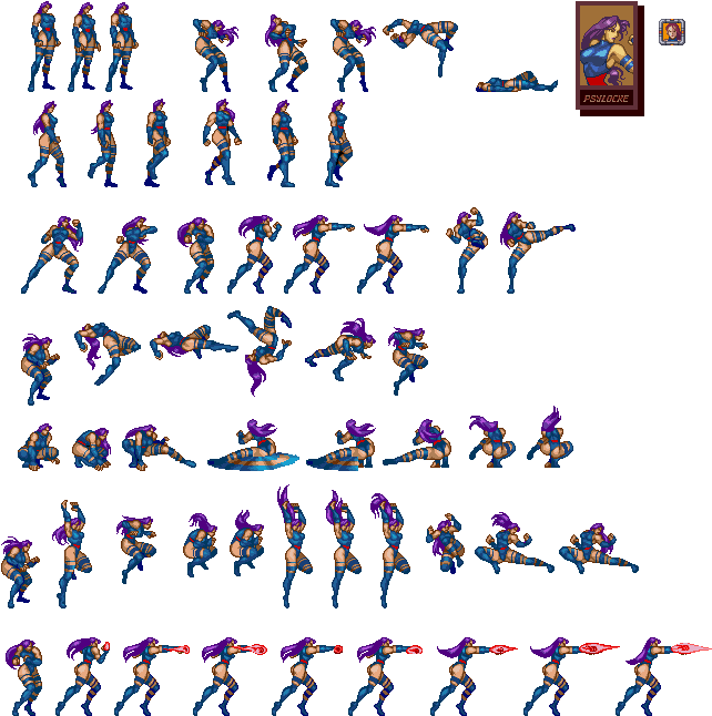 X Men Mutant Apocalypse Psylocke Sprites By Psylockeboner-d8mhsyk - Psylocke Sprites (650x650), Png Download