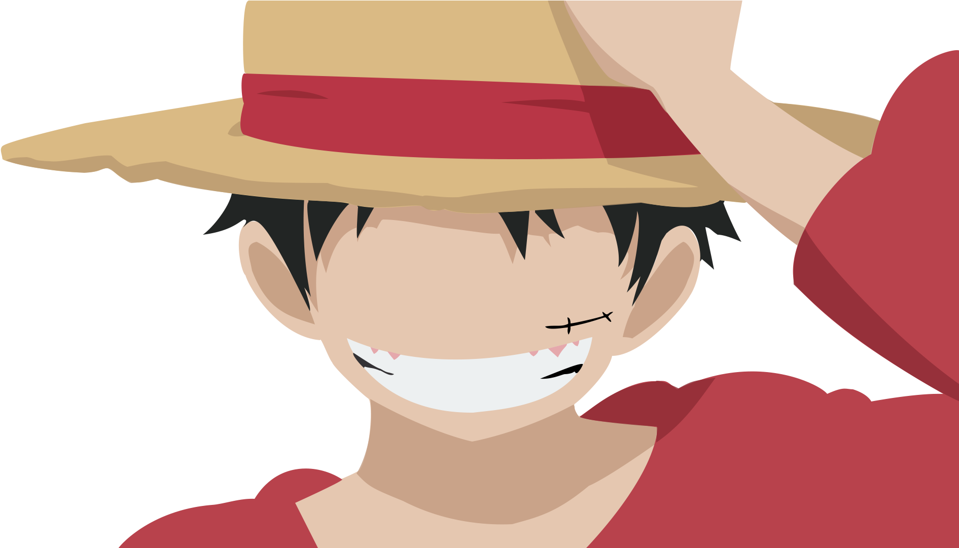 Luffy Png - Luffy Happy (1920x1080), Png Download