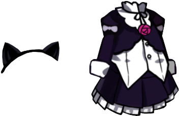 Blackcat Maid Dress 1star - Guns Girl School Dayz Clothes (650x250), Png Download