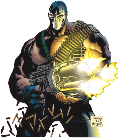 Bane - Bane With Machine Gun (400x600), Png Download