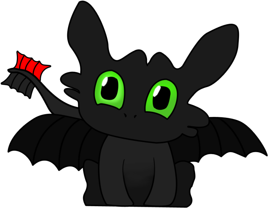 Toothless - Cute Dragon (900x712), Png Download
