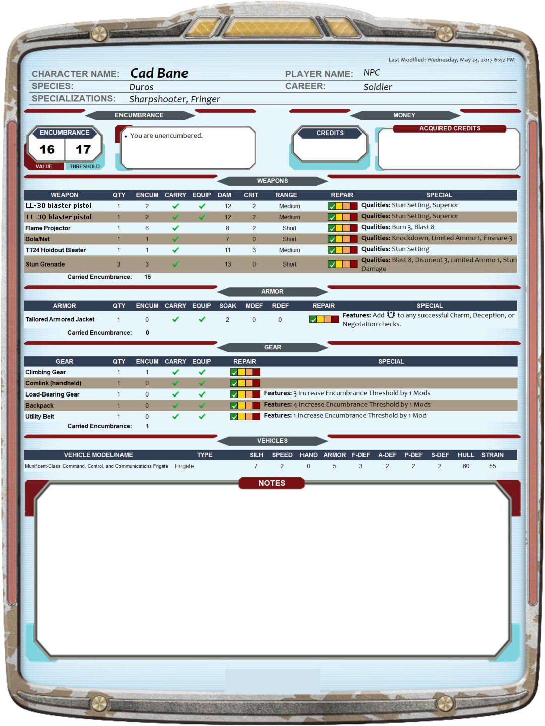 Cad Bane Info Sheet 3 - Jpeg (1224x1584), Png Download