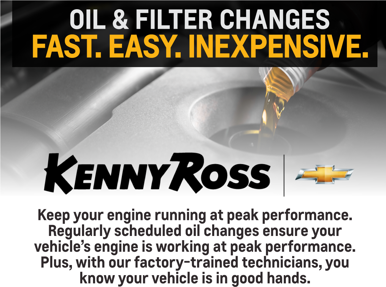 Oil Change Special - Kenny Ross (1298x988), Png Download