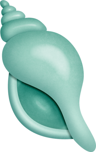 Seashell - Green Sea Shell Clip Art (317x500), Png Download