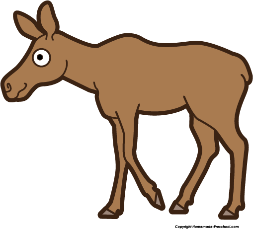 Small Clipart Moose - Clip Art (509x461), Png Download