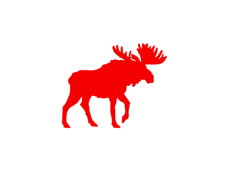 Moose Silhouette Sticker - Moose Silhouette (469x469), Png Download