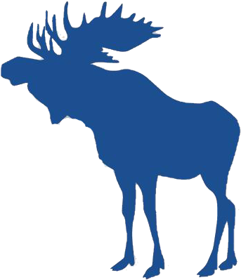 Blue Moose Paint (370x412), Png Download