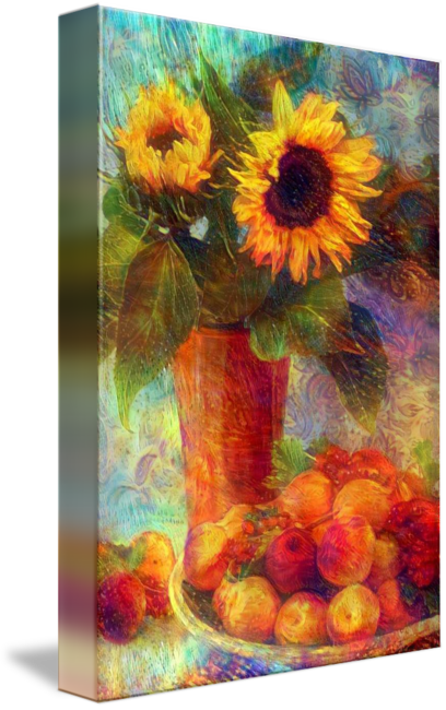 Sunflowers By Lilia Art - Talca (408x650), Png Download