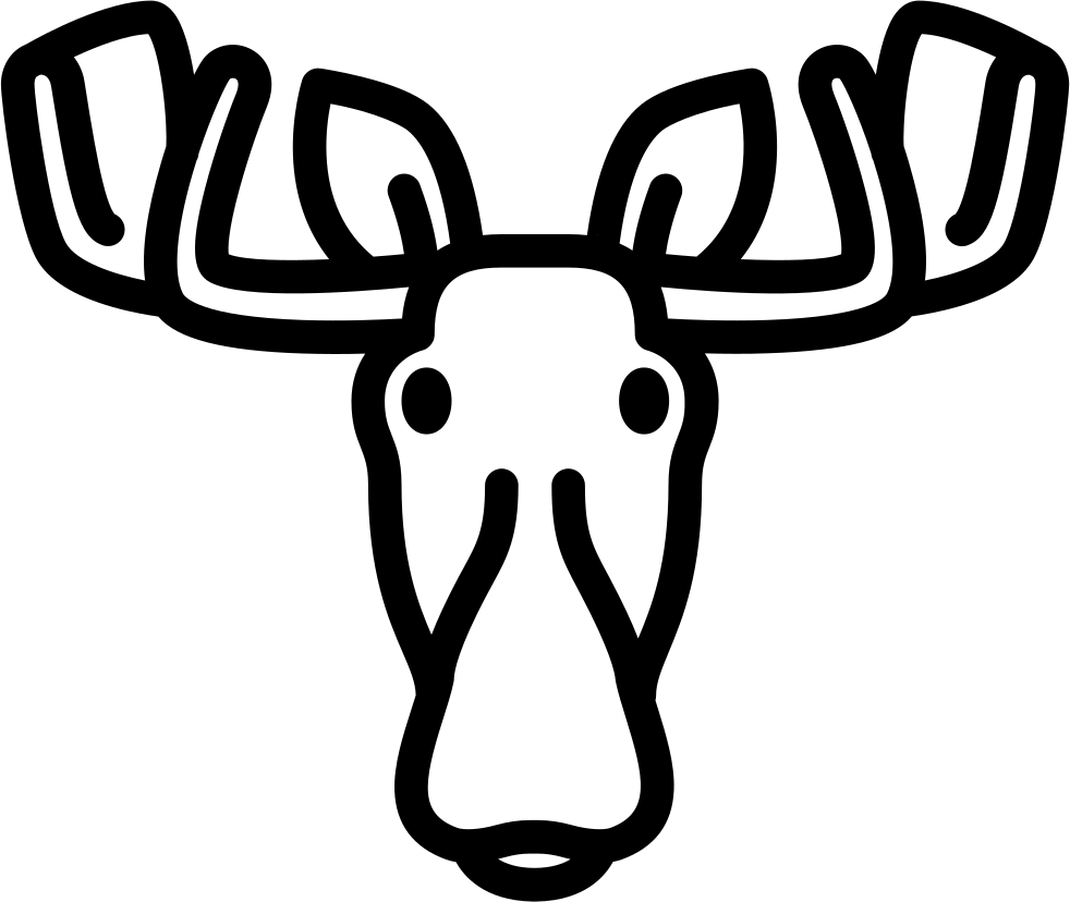 Moose Head Svg Png Icon Free Download - Moose Head Moose Icons (982x828), Png Download