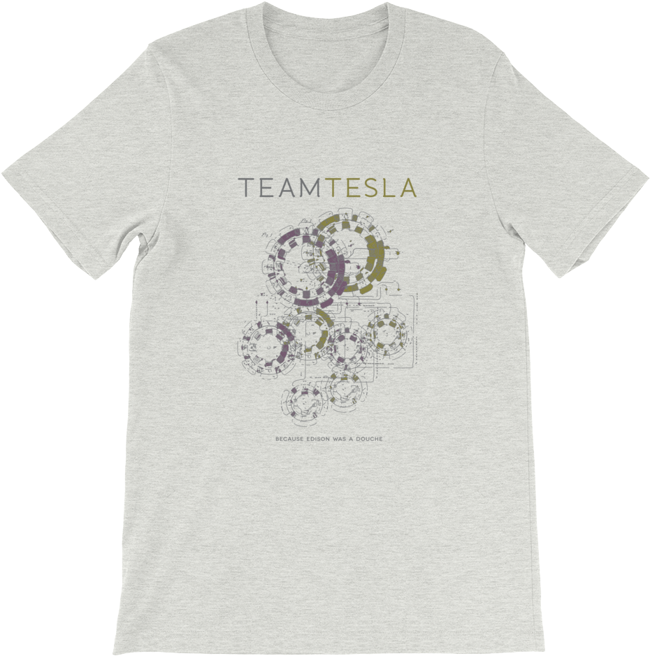 Team Tesla Unisex T-shirt (1000x1000), Png Download