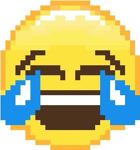 Lol Emoji - Laughing Emoji Pixel Art (430x460), Png Download