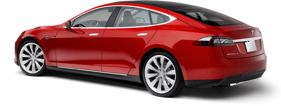 Tesla Car Png - Voiture Tesla Png (579x220), Png Download