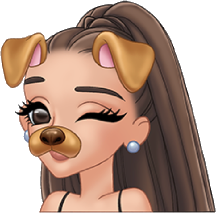 Arimoji Snapchatfilter Snapchat Filter Dogfilter Snapch - Emoji Ariana Grande (1024x1024), Png Download