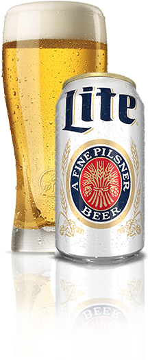 Miller Lite Pilsner - Miller Lite Beer - 6 Pack, 12 Fl Oz Cans (226x582), Png Download