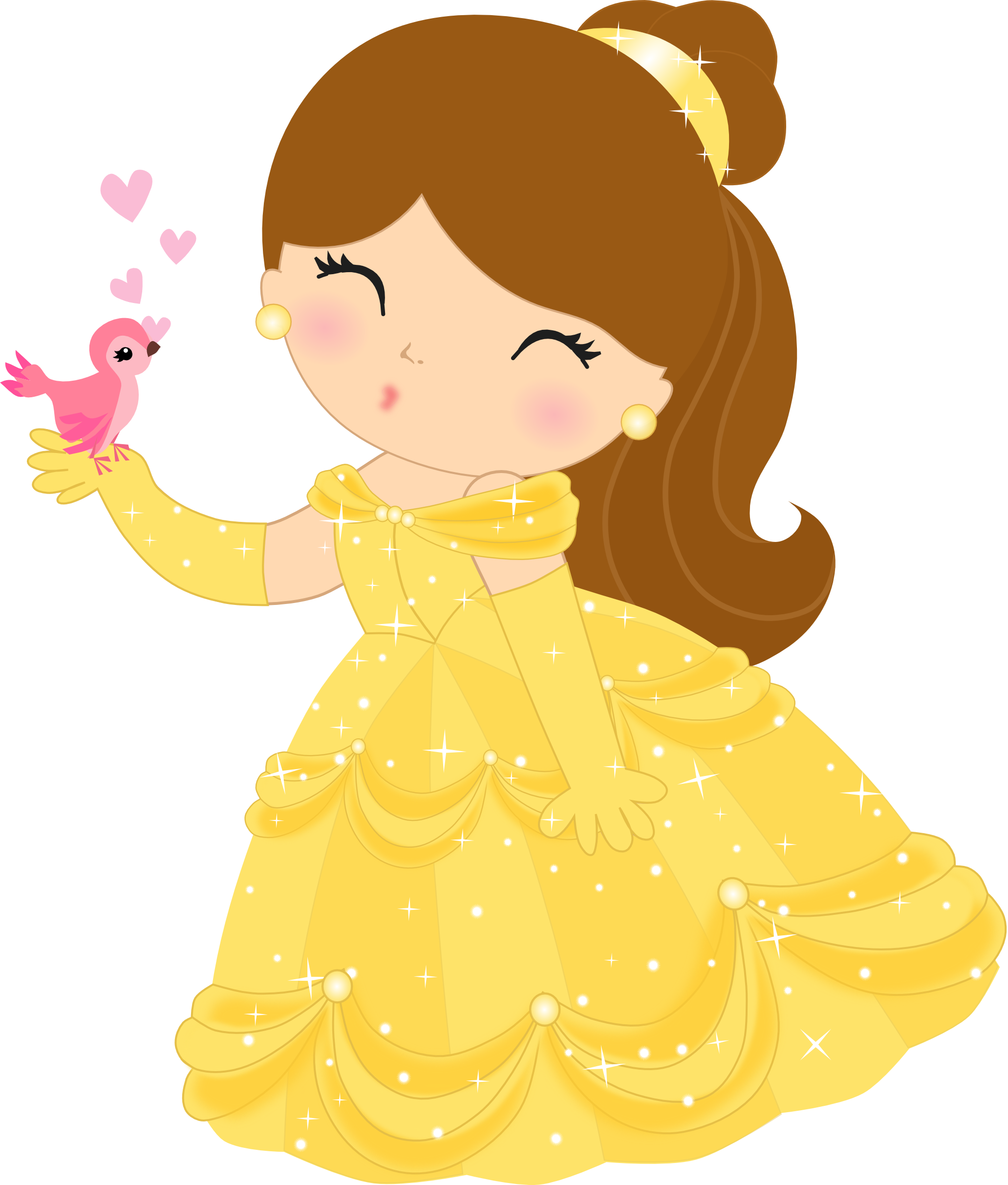 Princesas Disney Cute - Beauty And The Beast Birthday Theme Free Printables (2063x2425), Png Download