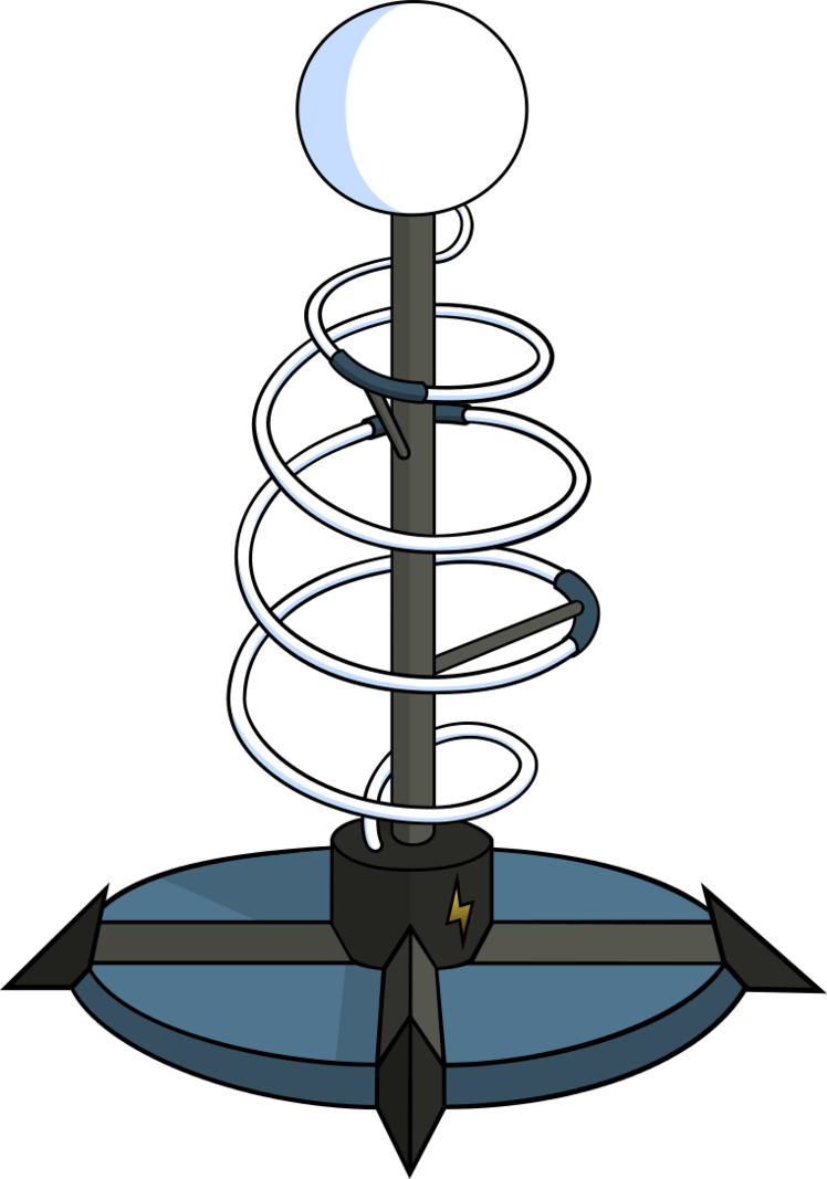 Coiled Clipart Tesla Coil - Tesla Coil Png (748x1067), Png Download