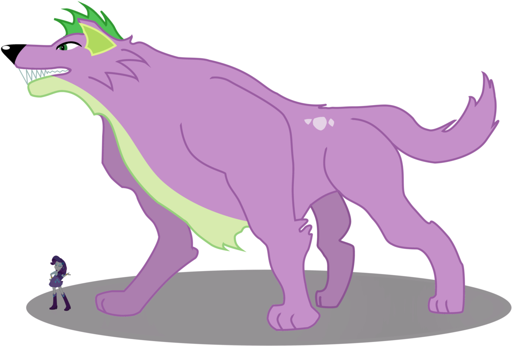 You Can Click Above To Reveal The Image Just This Once, - Spike As A Wolf (1280x720), Png Download