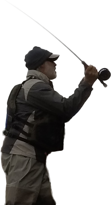 Man Casting A Fly Fishing Rod - Fly Fishing (422x716), Png Download
