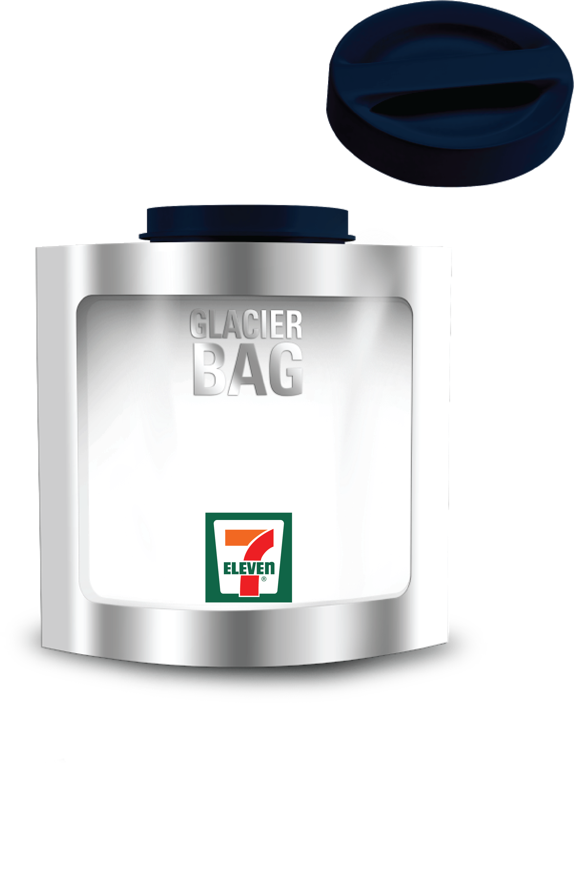 7 Eleven 6 Pack Glacier Bag - Glacier (3300x4271), Png Download