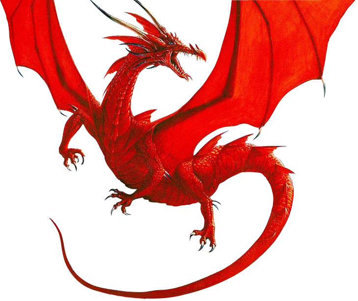 Free Download Red Dragon Vector Clipart Chinese Dragon - Red Dragon Png (729x613), Png Download