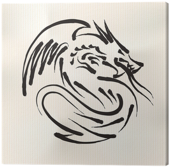Chinese Calligraphy Of Dragon, Vector Eps10 Illustration - Dragon Calligraphy (400x400), Png Download