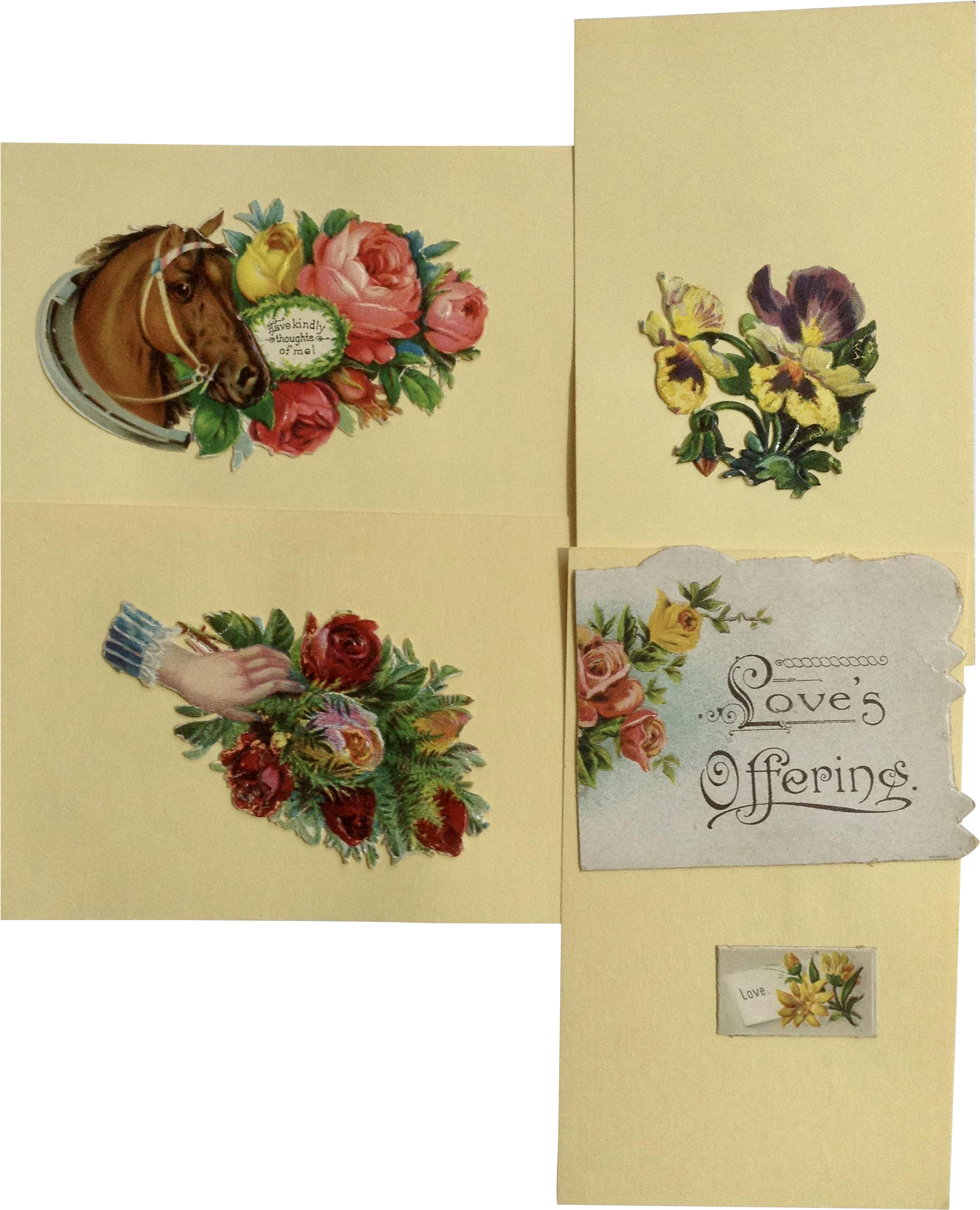 Victorian 1875 1880 Gorgeous Floral Horse Die Cut Embossed - Happy New Year 2012 Horse (2048x2048), Png Download