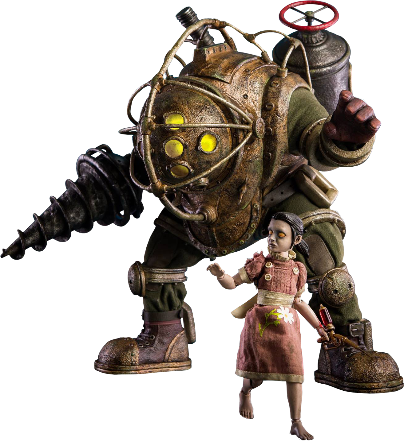 Big Daddy & Little Sister 1/6th Scale Action Figure - Threezero Big Daddy And Little Sister 1:6 Scale Figure (1314x1437), Png Download
