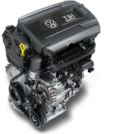 2016 Vw Golf R Tsi Engine - 2017 Volkswagen Golf R Engine (500x487), Png Download