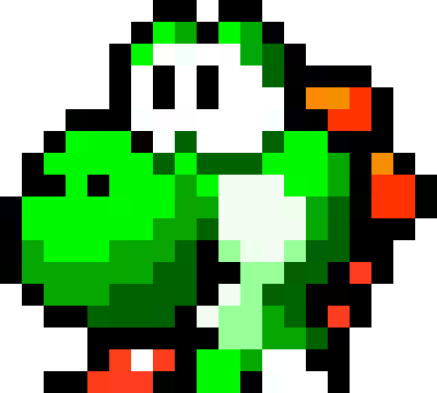 Most Of The Booths Only Have A Single Game Option, - 8 Bit Yoshi (400x360), Png Download