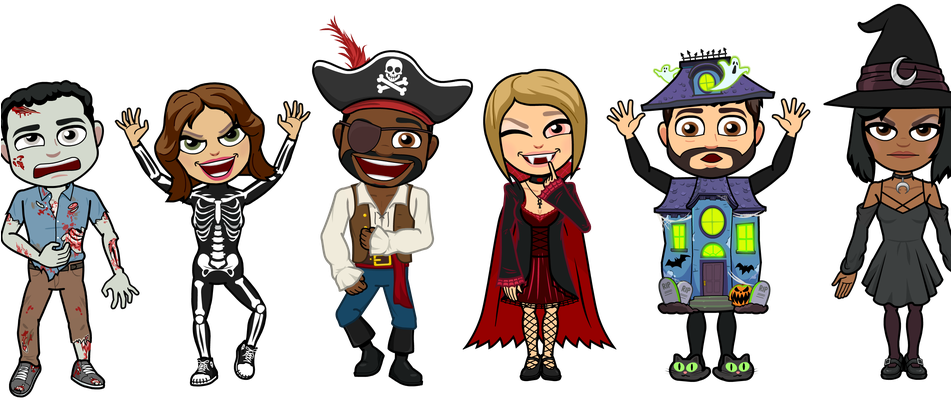 Snapchat Filters Clipart Halloween Dog - Bitmoji Halloween (950x534), Png Download