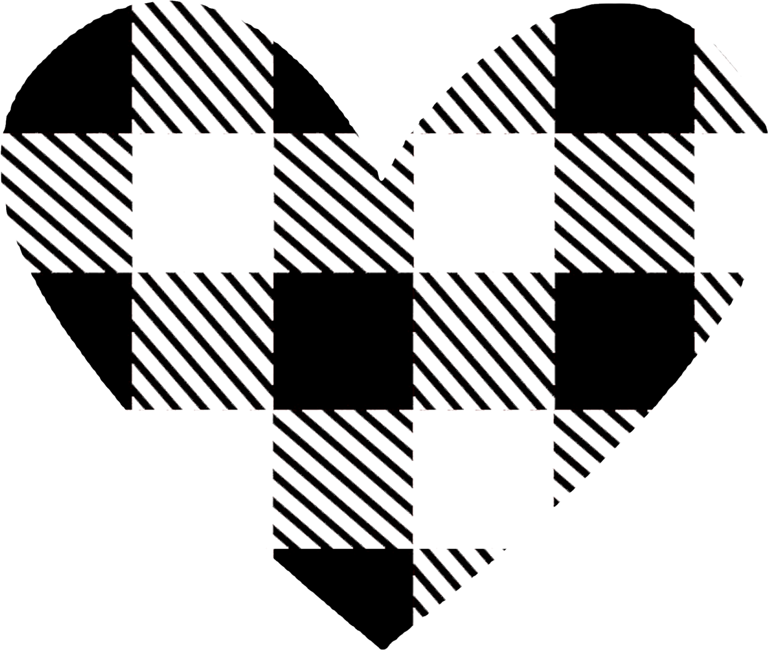 Buffalo Plaid Is All The Rage - Plaid Heart (1600x1600), Png Download