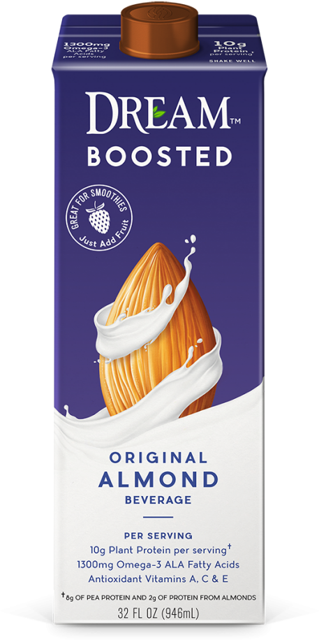 Dream™ Boosted Original Almond Beverage - Dream Boosted Almond Original (1024x1024), Png Download