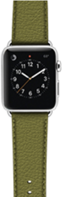 Olive - Ullu Ostrich Leather Apple Watch Band In Bloody Hell (780x400), Png Download