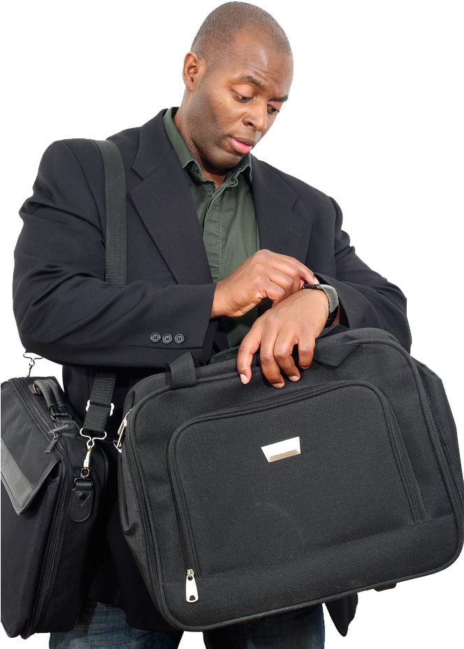 Business Man Travelling (664x1000), Png Download
