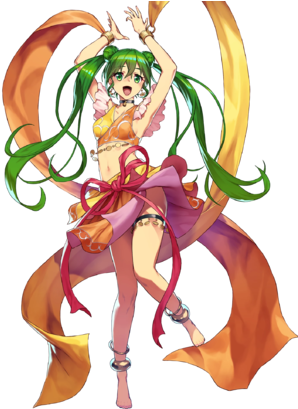 Silvia Traveling Dancer Face - Fire Emblem Heroes Dancers (340x408), Png Download