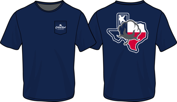 Short Sleeve Texas Star Navy - Active Shirt (599x344), Png Download